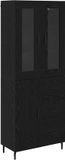vidaXL Highboard Zwart Eiken 69,5 x 34 x 180 cm