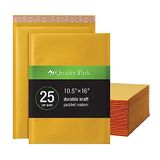 Quality Park Grote Bubble Mailers, 10,5 x 15 verzendenveloppen, duurzame bruine Kraft gewatteerde enveloppen, Redi-Strip Peel Off sluiting, 25/doos (QUA85763)