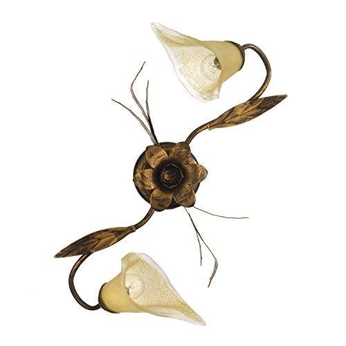 ONLI Plafondlamp 2 lampen Alga, bruin | E14 | 40 cm