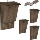 Relaxdays Vleermuiskast - set van 4 - hout