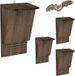 Relaxdays Vleermuiskast - set van 4 - hout