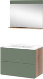 Vicco Ensemble de salle de bain Izan, Chêne doré/Vert, 3 pièces