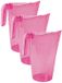 Hega Hogar pichet d'eau - 4x pièces - pichet à jus - rose - 1,75 litre