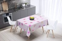 Bonamaison Tafelkleed, Anti-Mold, Sneldrogend, Waterdicht, 100% Polyester Tafellaken, Willekeurig patroon, 140 x 140 Cm