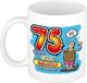 Bellatio Decorations cadeau mok - 75 weegt zwaarder dan verwacht - keramiek - 300 ml