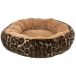 Trixie Panier pour chien Leo Doux Rond Peluche Marron / Imprimé panthère