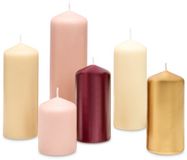 Bolsius Gladde Stompkaarsen - Set van 6 - Haptic Luxuries - Ivoor Roze Goud Rood Beige