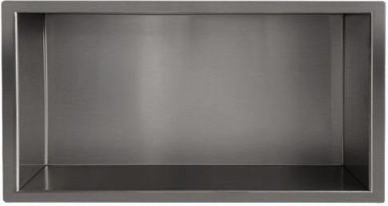 Aloni Inbouwnis Gunmetal 30 x 60 x 10 cm - Roestvrij staal