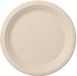 PAPSTAR 50 assiettes en bagasse pure 1 compartiment Ø 23 cm · 2 cm naturel