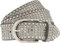 b.belt Leren Riem Riva Colour Leather Belt W85 Light Grey Grijs