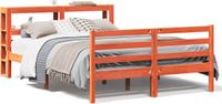 vidaXL Bedframe Massief Grenenhout 150x200 cm Wasbruin
