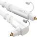 KabelDirekt Optische audiokabel 90° schuin – 7,5m, wit – Soundbar