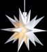 Sterntaler Deko-Stern | Weihnachtsstern Minister | Kunststoff | 18-armig | 12cm | Innen | LED | Batterie | mit Timer