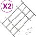 vidaXL - Raambeveiligingen - verstelbaar - 2 stuks - 1000-1500 mm - Staal - Inbraakwerend