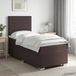 vidaXL Boxspringbed met matras Donkerbruin 80 x 200 cm Stof