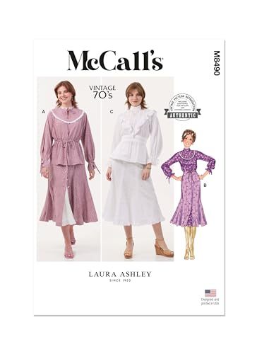 McCall's MCCALLS naaipatroon M8490A Misses' tops, rok en petticoat van Laura Ashley A (8-10-12-14-16)