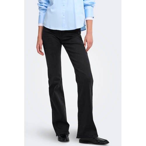 ONLY ONLY Onlmade Hw Des Flared Dnm skinny jeans - zwart
