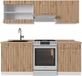 Vicco R-Line Complete keukeneenheid – 200 cm, Artisanaal eiken/wit
