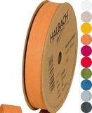 Halbach 24500 Seidenbänder Katoenen Band 20 mm x 20 m, Linten Om Te Knutselen, Stoffen Voor Decoraties, Geweven 100% Katoen Doe-Het-Zelf Handwerk, Biasband Naaiwerk, Okergeel