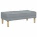 vidaXL Bank met kussen Lichtgrijs 113 x 57 x 39 cm Stof