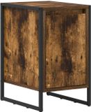 vidaXL Nachtkastje Gerookt eiken 39,5 x 30 x 50 cm Bewerkt hout