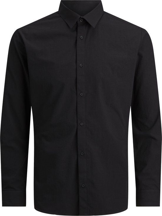 JACK & JONES JJOE Heren Overhemd - Zwart - Maat L - Lange Mouw - Casual
