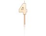 Folat Verjaardagskaars 4 Brons Metallic