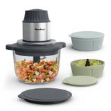 Moulinex Choppeo Party DJ610BF1 hachoir électrique 2 l 500 W Noir, Acier inoxydable, Transparent