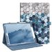 Fintie Hoesje voor iPad 9e/8e/7e generatie (2021/2020/2019) 10,2 inch, hoekbescherming: multi-hoek kijkstandaard, met vak en potloodhouder, auto-slaap- en ontwaakfunctie, agaat-zeshoeken