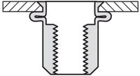 Masterfix Blindklinkmoer M8x15,5mm - staal (verzinkt) - verzonken kop (klein) (Per 250 stuks)