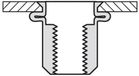 Masterfix Blindklinkmoer M8x15,5mm - staal (verzinkt) - verzonken kop (klein) (Per 250 stuks)