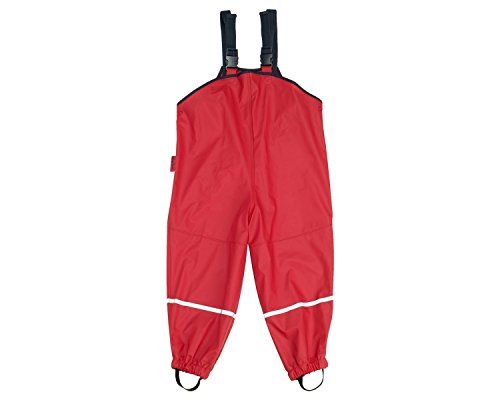 Playshoes Unisex-kinderen Regenbroek Regenlatzhose, Rood (rood), 92