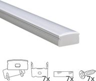 RexTech Led strip profiel opbouw - 3 meter - 8mm hoog - Wit