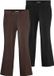Next - Dames - Set van 2 lange leggings met wijde pijpen van jersey denim - Zwart