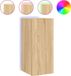 Sonoma Eiken meuble TV mural avec éclairage LED 30,5x35x70 cm