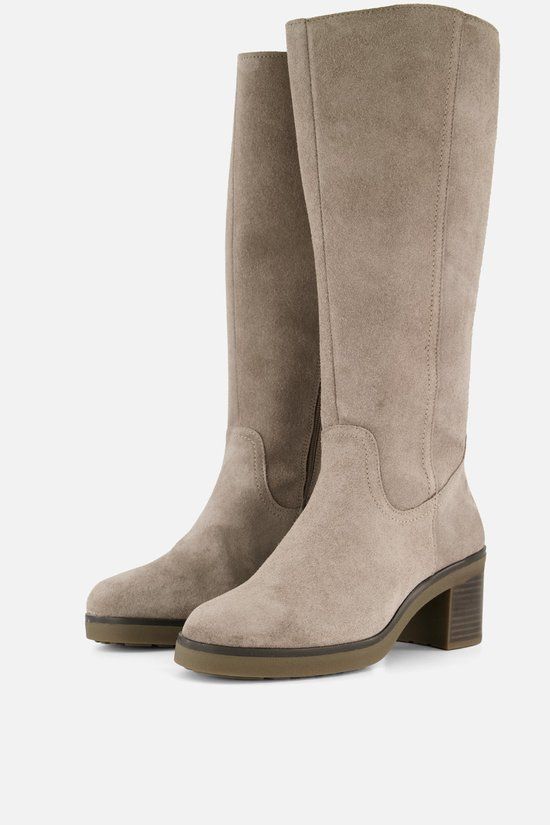 Feyn Hoge laarzen taupe Suede - Maat 39
