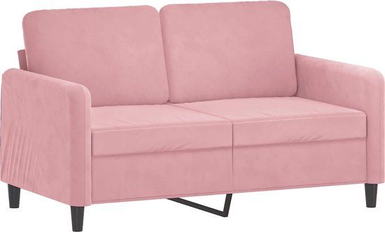 vidaXL Tweezitsbank 120 cm fluweel roze