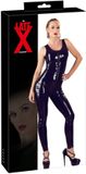 Late OV-Großhandel Mouwloos Latex Fetish Catsuit met Rits Zwart L