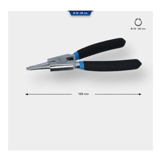 Brilliant Tools Borgringtang voor buitenborgringen, recht 125 mm