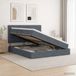 vidaXL Opslag bed met matras Donkergrijs 140 x 200 cm Fluweel