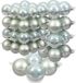 Merkloos / Sans marque Othmar Decorations Bv 60x stuks glazen kerstballen mintgroen (oyster grey) 6, 8 en 10 cm mat/glans