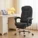 Fauteuil de direction noir en lin avec massage et chauffage