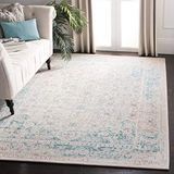 Safavieh Glam Indoor Geweven Vloerkleed, Passion Collectie, PAS405, Turquoise & Ivoor, 155 x 231 cm