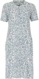 Pastunette Nachthemd Stone Blue Organisch Katoen Blauw/Wit Knoopsluiting Maat 38