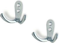 Merkloos 3x Luxe Kapstokhaken / Jashaken - Aluminium - Zilver