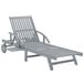 VidaXL Lounge Chair Padded Seat Acacia Wood Grey
