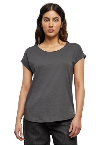 Build Your Brand Dames Long Slub Tee - Darkshadow - 5XL
