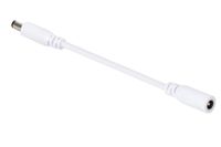 HQ Power Verlengkabel, 24 VDC, 3 A, DC stekker 5,5 x 2,1 mm, mannelijk naar bus, 20 AWG, 2 m, wit