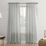 No. 918 Erica Gordijn, voile, met stangen, 129,5 x 213,4 cm, zilvergrijs