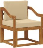 vidaXL Buitensofa Massief Acacia Hout en Polyester Naturel